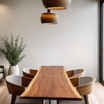 Masa sufragerie Yosemite , lemn masiv nuc 220x106x93x91 x5.7 cm