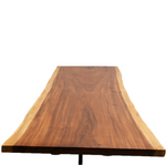 Blat masa dining Yosemite , lemn masiv nuc, live edge , finisaj satinat, lucrata manual