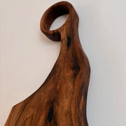 Platou servire lemn masiv cu insertie de flori naturale