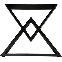 Picioare Masă Metalice Design Romb - 710x750mm - Reglabile - Vopsite Electrostatic