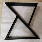 Picioare Masă Metalice Design Z Inegal - 710x650mm - Reglabile 2.5cm - Vopsite Electrostatic