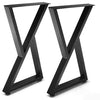 picioare masa metalice negre design Z inegal latime 650mm reglabile 2.5cm rivertable.ro