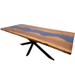 Masa Rio Grande lemn masiv nuc 240 cm x110x5.1 cm, live edge