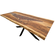 Masa lemn masiv nuc  si rasina epoxidica Yellowstone