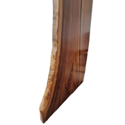 Yangtze , blat de masa dining din lemn masiv de nuc cu margine naturala (live edge) finisaj satinat, rustica