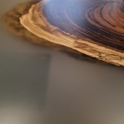 Masa Mississippi Lemn masiv nuc si epoxy, 200*90*4.7 cm