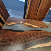 Masa Mississippi Lemn masiv nuc si epoxy, 200*90*4.7 cm