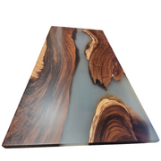 Masa Mississippi Lemn masiv nuc si epoxy, 200*90*4.7 cm