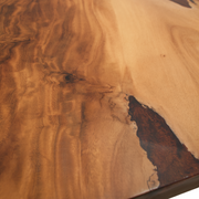 Masa dining lemn masiv nuc si rasina epoxidica, Yellowstone 220x93x5.2