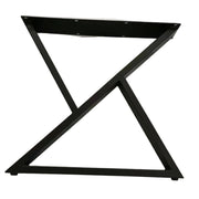 Picioare Masă Metalice Design Z Inegal - 710x750mm - Reglabile 2.5cm - Vopsite Electrostatic