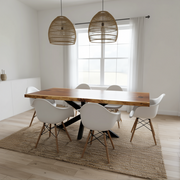 Masa Dining Yosemite | Lemn masiv nuc| 220 x 106,94,91 x 5.7