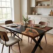 Masa Dining Volturno | Nuc si rasina| 130 x 91.5 x 3,6 cm
